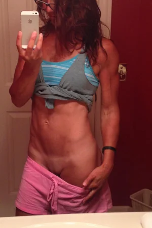 Lingerie Selfie Of Mature Fit Girl — photo 29
