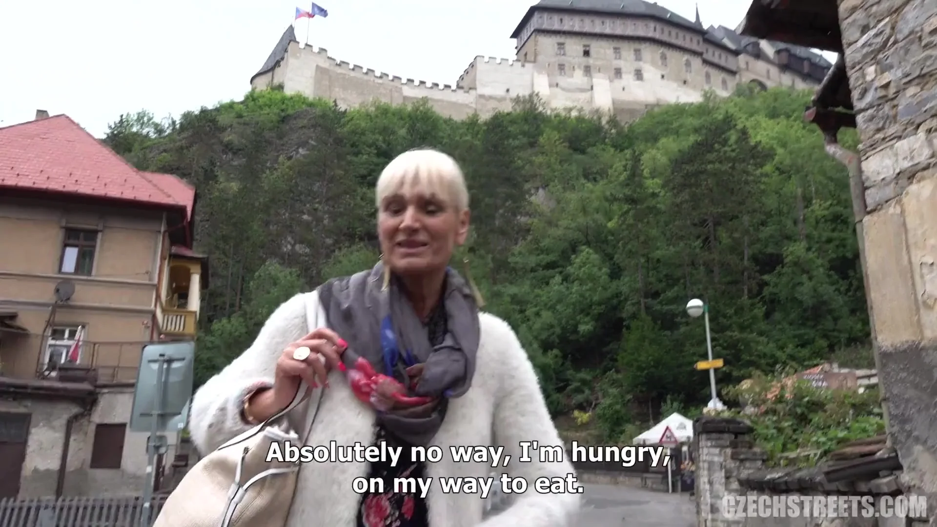 Big Breasted Elderly Czech Woman Fucked Stranger in Bushes